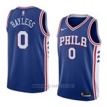 Camiseta Philadelphia 76ers Jerryd Bayless NO 0 Icon 2018 Azul