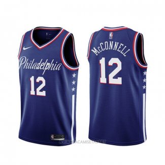 Camiseta Philadelphia 76ers T.j. Mcconnell NO 12 Ciudad 2019-20 Azul