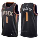 Camiseta Phoenix Suns Devin Booker NO 1 Statement 2017-18 Negro