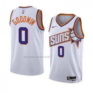 Camiseta Phoenix Suns Jordan Goodwin NO 0 Association 2023-24 Blanco