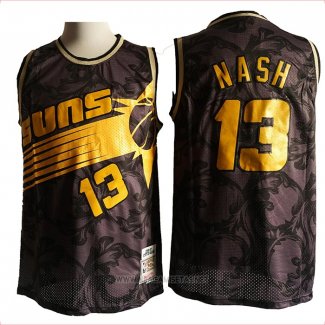 Camiseta Phoenix Suns Steve Nash NO 13 Hardwood Classics Negro