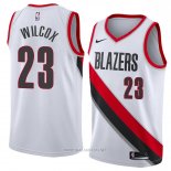 Camiseta Portland Trail Blazers Cj Wilcox NO 23 Association 2018 Blanco