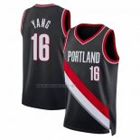 Camiseta Portland Trail Blazers Hansen Yang NO 16 Icon 2024-25 Negro