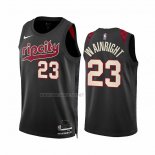 Camiseta Portland Trail Blazers Ish Wainright NO 23 Ciudad 2023-24 Negro