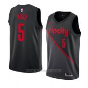 Camiseta Portland Trail Blazers Rodney Hood NO 5 Ciudad 2019 Negro