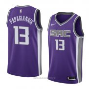 Camiseta Sacramento Kings Georgios Papagiannis NO 13 Icon 2018 Violeta