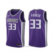 Camiseta Sacramento Kings Jabari Parker NO 33 Icon Violetan