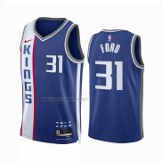 Camiseta Sacramento Kings Jordan Ford NO 31 Ciudad 2023-24 Azul