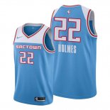 Camiseta Sacramento Kings Richaun Holmes NO 22 Ciudad Azul