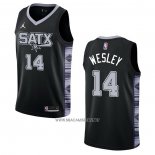 Camiseta San Antonio Spurs Blake Wesley NO 14 Statement 2022-23 Negro