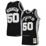 Camiseta San Antonio Spurs David Robinson NO 50 Mitchell & Ness Negro