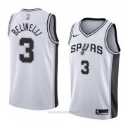 Camiseta San Antonio Spurs Marco Belinelli NO 3 Association 2018 Blanco