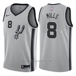 Camiseta San Antonio Spurs Patty Mills NO 8 Statement 2017-18 Gris