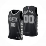 Camiseta San Antonio Spurs Personalizada Statement 2024-25 Negro