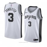 Camiseta San Antonio Spurs Quincy Pondexter NO 3 Association 2018 Blanco