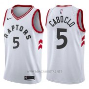 Camiseta Toronto Raptors Bruno Caboclo NO 5 Association 2017-18 Blanco
