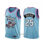 Camiseta Toronto Raptors Chris Boucher NO 25 Ciudad 2020-21 Rosa Azul