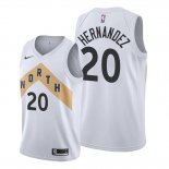 Camiseta Toronto Raptors Dewan Hernandez NO 20 Ciudad Blanco