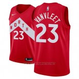 Camiseta Toronto Raptors Fred Vanvleet NO 23 Earned 2018-19 Rojo