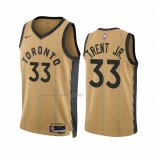 Camiseta Toronto Raptors Gary Trent JR. NO 33 Ciudad 2023-24 Oro