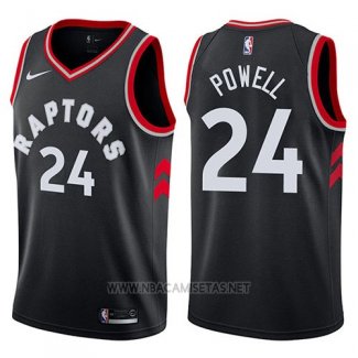 Camiseta Toronto Raptors Norman Powell NO 24 Statement 2017-18 Negro