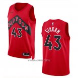 Camiseta Toronto Raptors Pascal Siakam NO 43 Icon 2022-23 Rojo