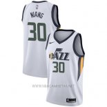 Camiseta Utah Jazz Georges Niang NO 30 Association 2017-18 Blanco