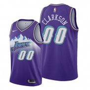 Camiseta Utah Jazz Jordan Clarkson NO 00 Classics Edition Violeta