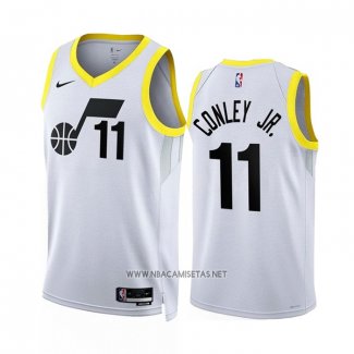 Camiseta Utah Jazz Mike Conley Jr. NO 11 Association 2022-23 Blanco