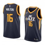 Camiseta Utah Jazz Nate Wolters NO 16 Icon 2018 Azul