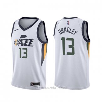 Camiseta Utah Jazz Tony Bradley NO 13 Association Blanco