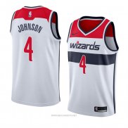 Camiseta Washington Wizards Wesley Johnson NO 4 Association 2018 Blanco