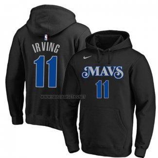 Sudaderas con Capucha Dallas Mavericks Kyrie Irving Ciudad 2023-24 Negro