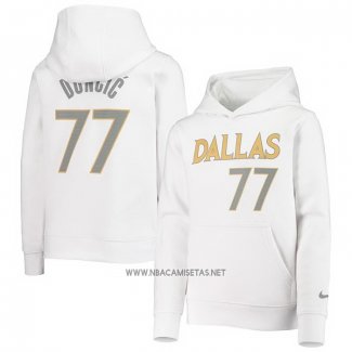 Sudaderas con Capucha Dallas Mavericks Luka Doncic Blanco