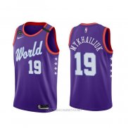 Camiseta 2020 Rising Star Svi Mykhailiuk NO 19 World Violeta