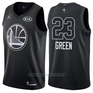 Camiseta All Star 2018 Golden State Warriors Draymond Green NO 23 Negro