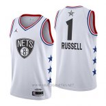 Camiseta All Star 2019 Brooklyn Nets Dangelo Russell NO 1 Blanco