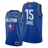 Camiseta All Star 2020 Denver Nuggets Nikola Jokic NO 15 Azul