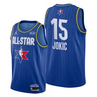Camiseta All Star 2020 Denver Nuggets Nikola Jokic NO 15 Azul