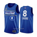 Camiseta All Star 2021 Chicago Bulls Zach Lavine NO 8 Azul