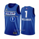 Camiseta All Star 2021 Orleans Pelicans Zion Williamson NO 1 Azul