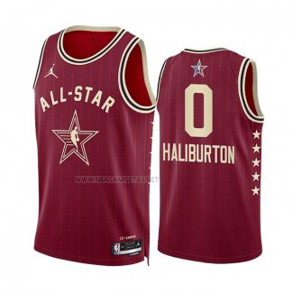 Camiseta All Star 2024 Indiana Pacers Tyrese Haliburton NO 0 Rojo