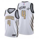 Camiseta Atlanta Hawks Charlie Marron Jr. NO 4 Ciudad Blanco