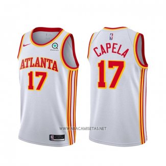 Camiseta Atlanta Hawks Clint Capela NO 17 Association 2020-21 Blanco