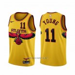 Camiseta Atlanta Hawks Trae Young NO 11 Ciudad 2021-22 Amarillo