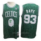 Camiseta Boston Celtics Bape NO 93 Hardwood Classic Verde