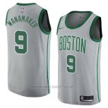 Camiseta Boston Celtics Brad Wanamaker NO 9 Ciudad 2018 Gris