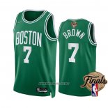 Camiseta Boston Celtics Jaylen Brown NO 7 Icon 2022 NBA Finals Verde