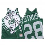 Camiseta Boston Celtics Max Strus NO 28 Mitchell & Ness Big Face Verde