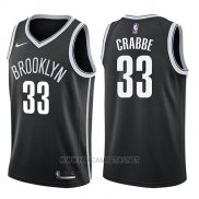 Camiseta Brooklyn Nets Allen Crabbe NO 33 Icon 2017-18 Negro